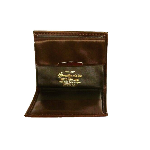Golden Steer Billfold Wallet Brown Faux Leather with Picture Gallery - Picture 4 of 4